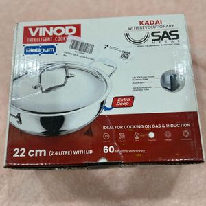 Vinod Platinum Triply Steel Heavy Base Kadai