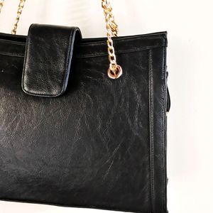 Black Office Tote Bag