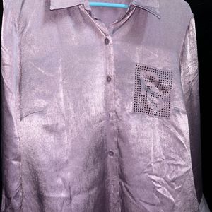 Lavender Satin Smart Shirt + FREE PRODUCT