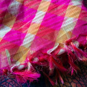 Pink Silk Dupatta Biba