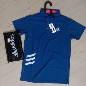 NEW ADIDAS HALF HAND COLLAR TSHIRT