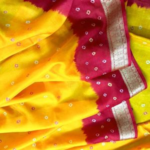 100% Pure Silk Beautiful Bandhani