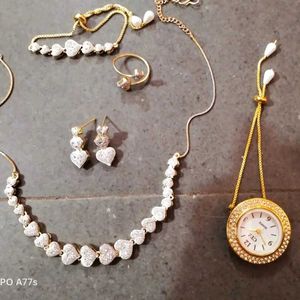 American Diamond Jewellery Set