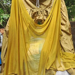 Golden Kurta Dupatta Set With Pant