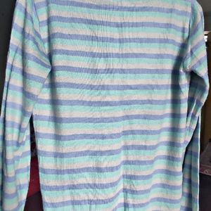 Dreamy Baby Blue Stripes Turtle Neck