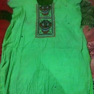 Cotton Green Kurta