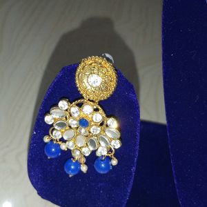 Golden And Blue Jewellery Set