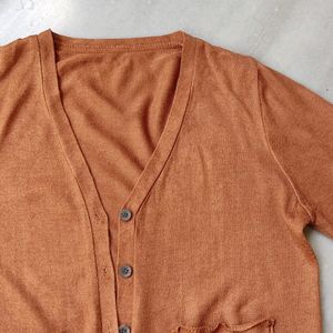 Rust Brown Cardigan