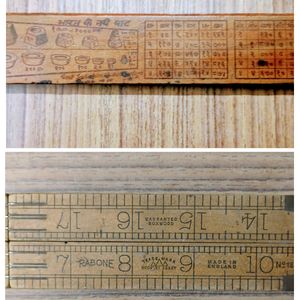 2 Vintage Wooden Rulers