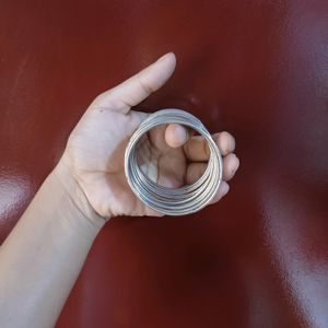 Silver Metal Bangles| 2.2 Size