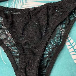 Black Net Bra & Panty Set