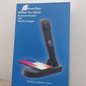 Smart Tech Wireless Charger With Bluetooth Handset