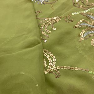 GREEN SEQUENCES SAREE