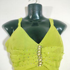 Lime Green Flared Dresses (Women's)