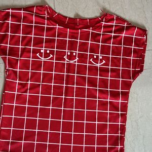 Red cute crop top