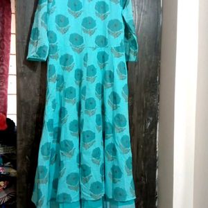 VEDIC Floral Print Gown Dress