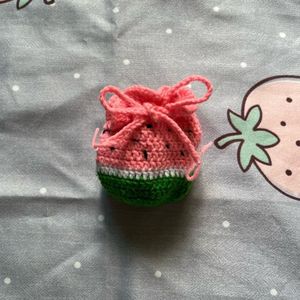 Crochet Watermelon Mini Coin Purse / AirPod Case