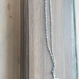 Aesthetic Silver Cross Chain