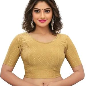 Round Neck Women Lycra Blouse