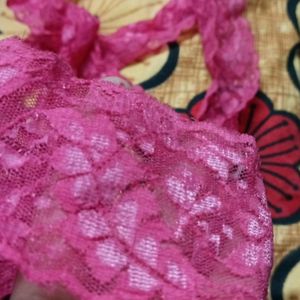 Beautiful Pink Net Look Lace