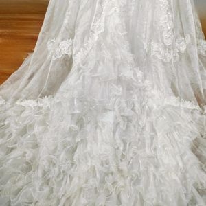 Vintage Ruffled Wedding Dress