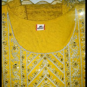 Yellow Anarkali Suit Set