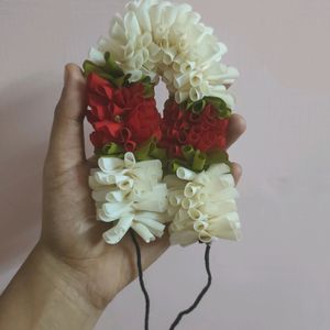 Women White Jasmine & Red🌹Floral Hair Item