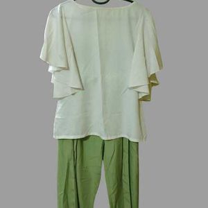 Women Linen Top Pant Set