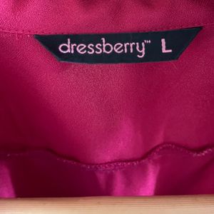 DressBerry sleeveless fuchsia shirt (L)