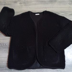 Teddy Jacket In Jet Black Mint Condition