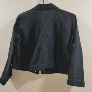 Black Crop Denim Jacket