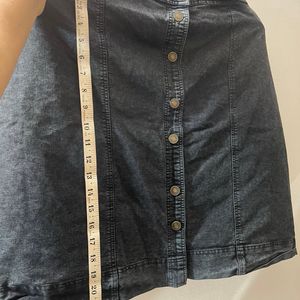 Black Denim short Skirt