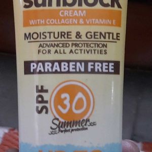 SUN BLOCK CREAM WITH COLLAGEN & VITAMIN E