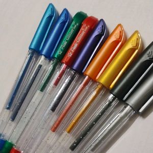 12 SHADES OF COLOURS SPARKLE PENS