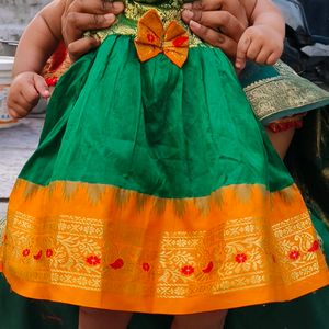 New Kid's Very Comfortable Traditional Pattu Frock