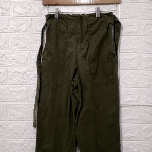 Max Women Olive Cotton Pant | Waist 26 | Hip 30 |