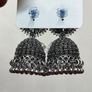 Silver Oxidised Earrings