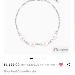 GIVA 925 Silver Pearl Bracelet