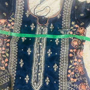 Pakistani Stitched Party suit Navy blue