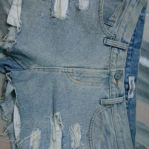 Distressed Denim Shorts, 30 Waist, Brand New