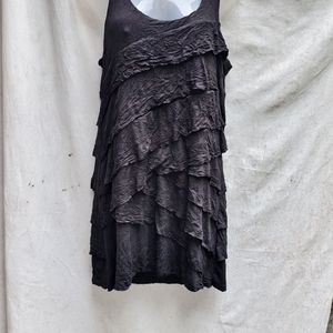 FRILL BLACK PARTY DRESS