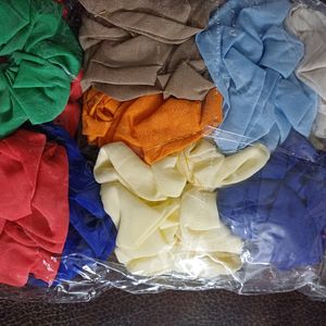 12 PIECE SATIN SCRUNCHIES