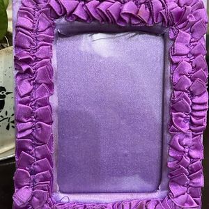 Cute Purple Photoframe With Frill Detail