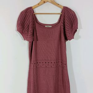 Mauve Knitted Casual Dress (Women)