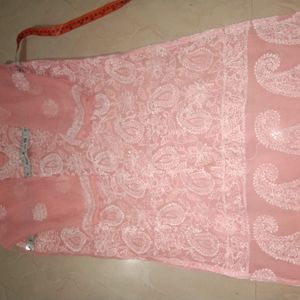 Size S Long Chikankari Kurti Available Low Prize