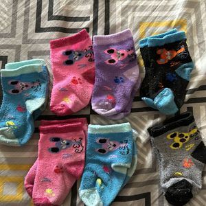 7 Pair Of Socks For 2mnths To 6mnths Baby