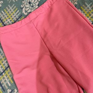 Pink Boot Cut Trousers