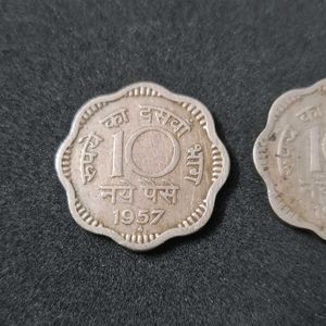 10 Naye Paise Coins of 1957 & 1959