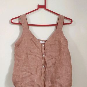 Sleeveless Peach Top