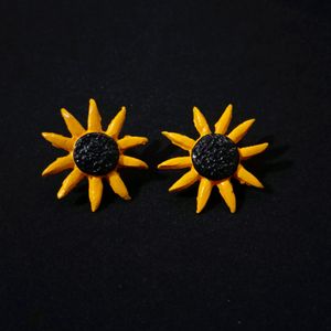 Sunflower Clay Earring 💝